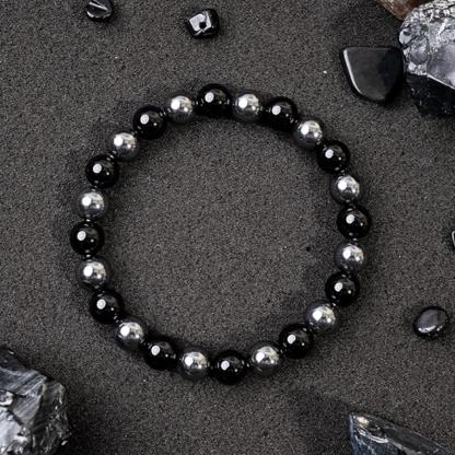 BF SALE: [1/$9.99, 3/$19.99] Protection & Memory Healing Bracelet – Black Tourmaline & Hematite 8mm Gemstone Beads | Unisex Crystal Jewelry for Men & Women | Daily Wear Grounding, Energy Shield & Halloween Protector Gift #TikTokShopBlackFriday