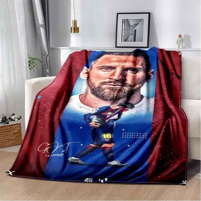 Football superstar L-Leo-Messi-i flannel adult and children's blanket sofa bed decoration blanket portable blanket gift