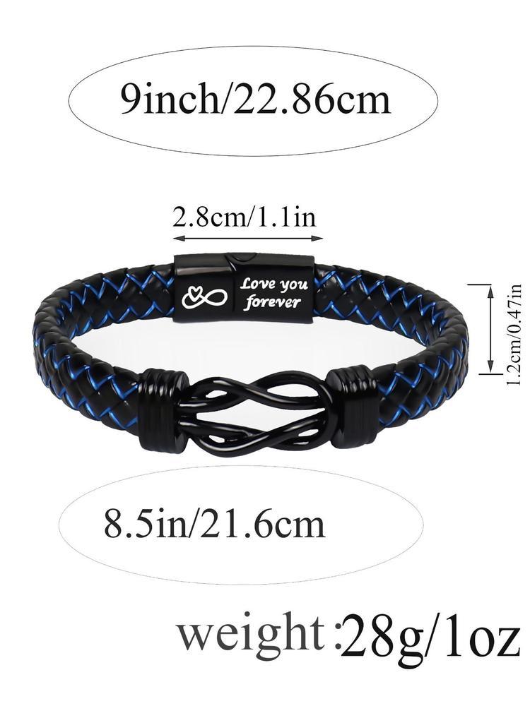 Men's Minimalist Temperament Knot Design Braided Bracelet, Fashion Jewelry for Party, Daily Clothing Decor, Trendy All-match & Exquisite Jewelry for Birthday Gift