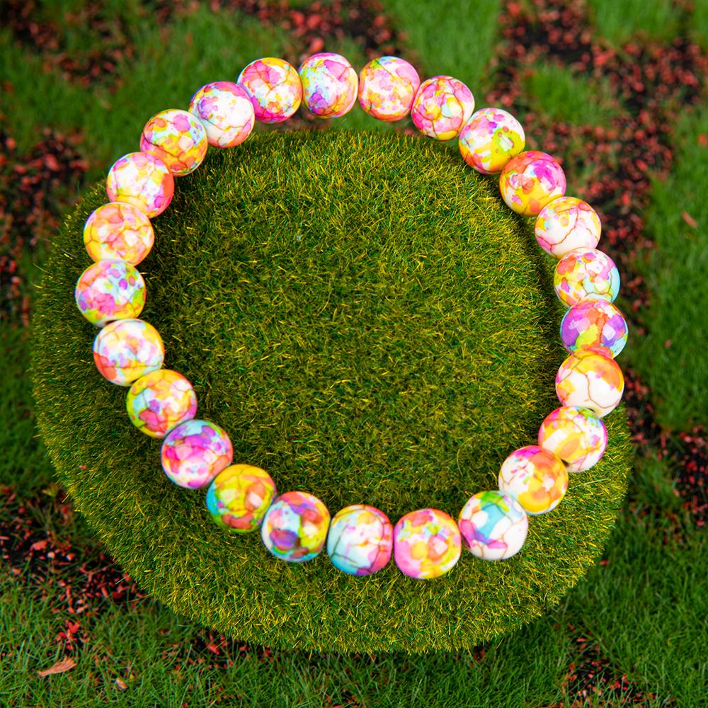 Sea Sediment Jasper Crystal Bracelet: Natural Stone Bracelet Handmade Gift For Men And Women, Brings Serenity & Luck - Infused With Energy，Bring Vitality Passion