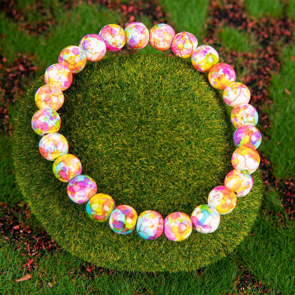 Sea Sediment Jasper Crystal Bracelet: Natural Stone Bracelet Handmade Gift For Men And Women, Brings Serenity & Luck - Infused With Energy，Bring Vitality Passion