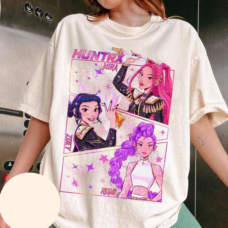 Kpop Demon Hunters Jinu Manga Graphic Tee, Kpop Huntrix Demon Hunter Youth Shirt, Saja Girls Kpop T-Shirt for Men, Women and Kids
