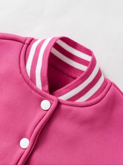 Kpop Anime Girl Print Fitted Jacket, Elastic Fabric, Girls' Street Style Sportswear, Fall & Winter Halloween Alternative