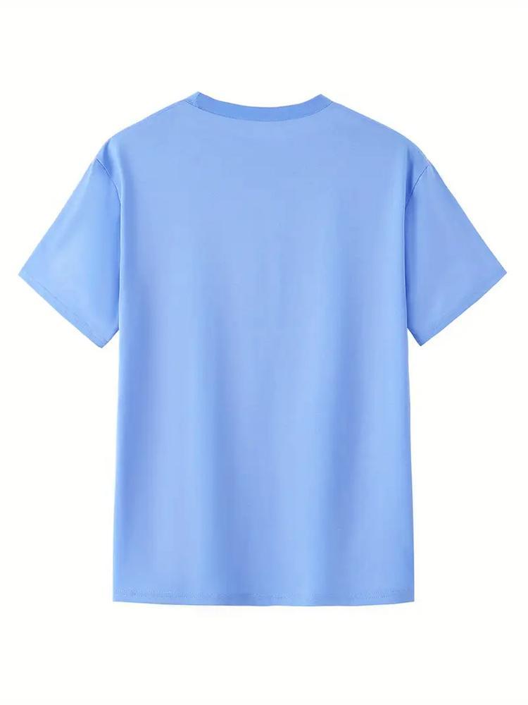 Boys Summer Fashion Creative Six Seven Series Colorful Number 67 Print Short Sleeve T-Shirt, Soft Fitted Casual Top for Kids