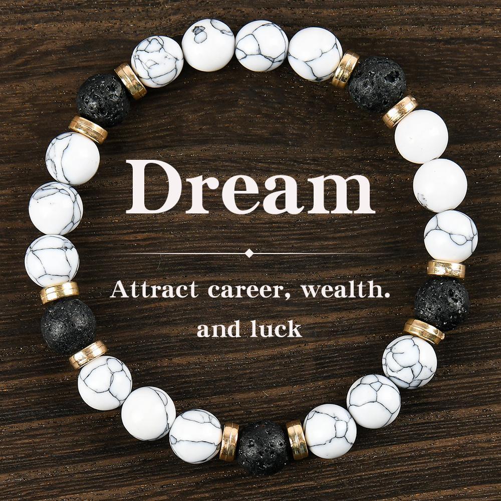 Elegant Dream Fortune Lucky Crystal Bracelet, Natural Beaded Fashion J