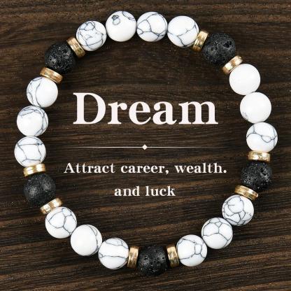 Elegant Dream Fortune Lucky Crystal Bracelet, Natural Beaded Fashion Jewelry For Men And Women, Ideal Party And Birthday Gifts, Good Luck And Love Blessing Gifts
