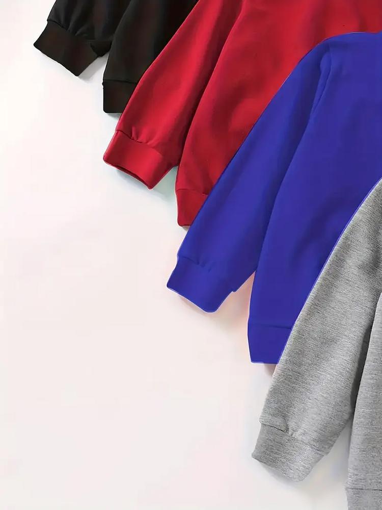 Boys' Cartoon Bear Print Hoodie, Comfortable Long Sleeve Pullover for Spring & Fall, Casual Fitted Design, Random Style Sent