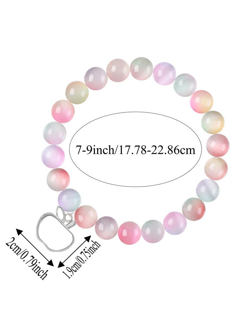 1PC Teacher's Day Gift Bracelet for Men and Women, Perfect Valentine's Jewelry with Adjustable Beads, Includes Gift Message Card for Thoughtful Teacher Gift Ideas