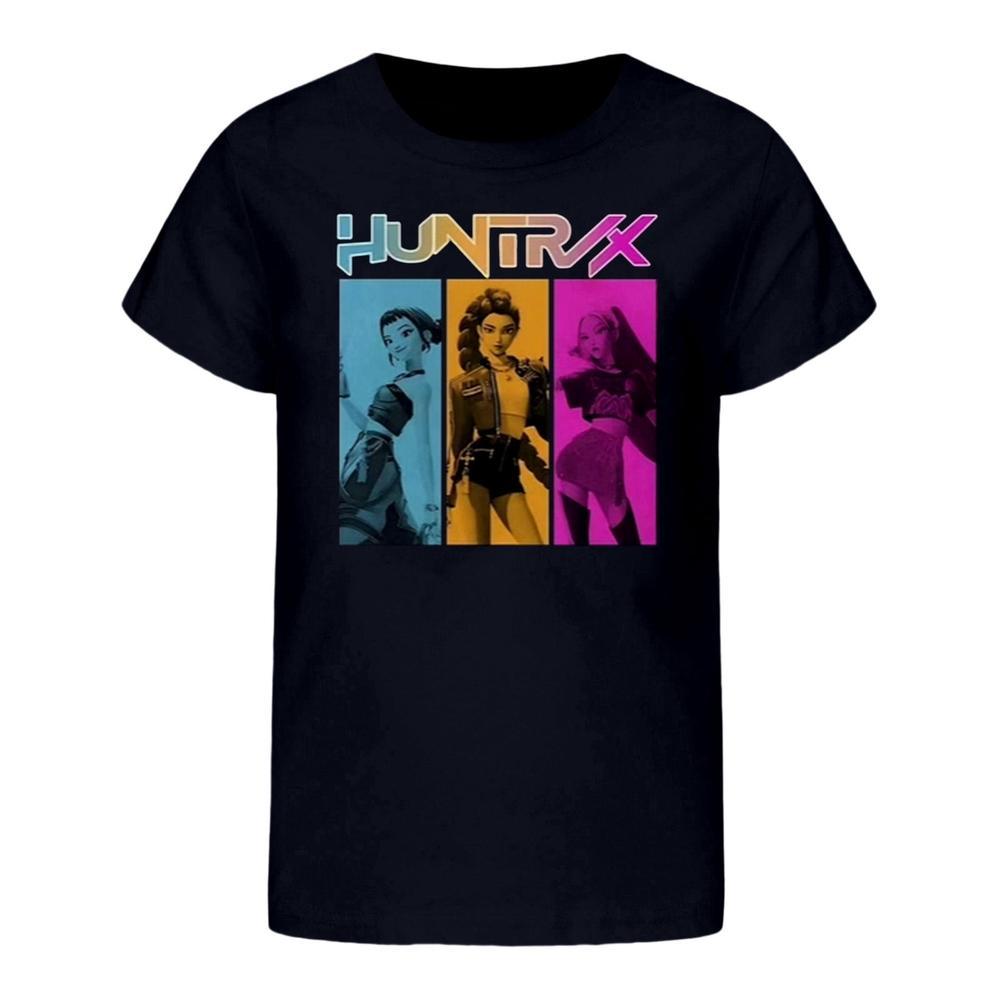 Huntrix Girls T-Shirt , Demon Hunters,Vintage Huntrix Shirt, Huntrix Fan Shirt Gift, Rumi Zoey Mira Graphic Shirt, Huntrix 6-7 Years