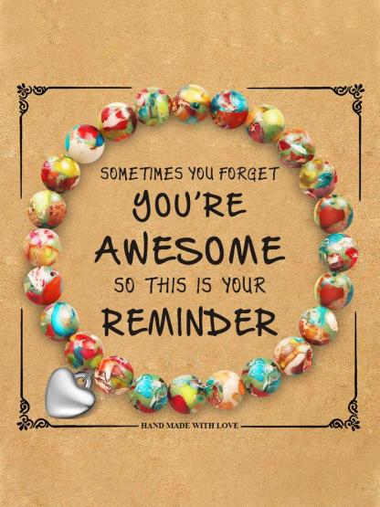 Women's Boho Beaded Jewelry Set, Natural Stone & Crystal Accents, Ideal Christmas Gift for Her, Comes with Gift Card