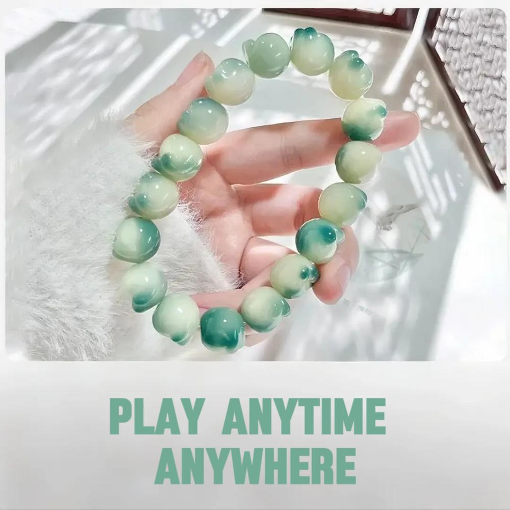 Green Cat’s Paw | Bodhi Beads Bracelet for Anxiety Relief  Natural Wood Meditation Beads for Stress Yoga Prayer Beads Spiritual Jewelry Gift for Women Insomnia Relief Handmade Buddhist Mala Beads Spiritual Gift