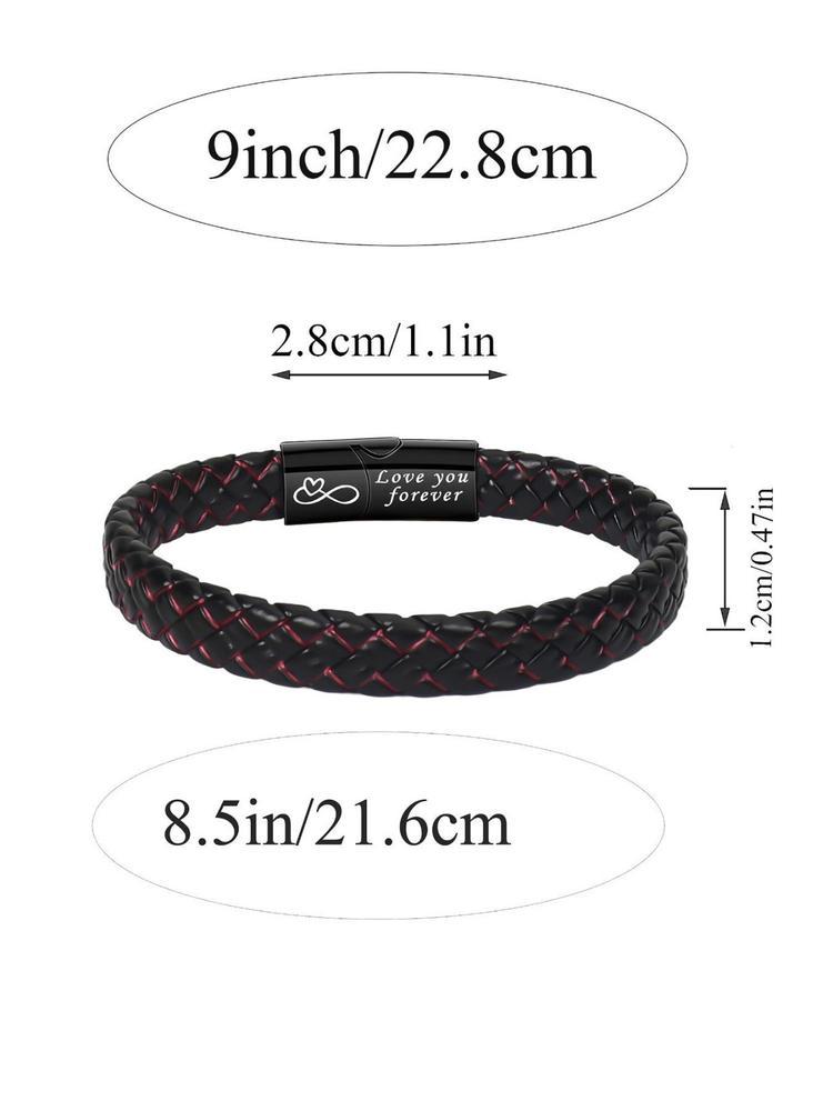 1PC Unique Christmas Gift for Man, Ideal Birthday Gifts for Man Leather Bracelets, Knotted Bracelets Jewelry for Man with Gift Card, Perfect Bracelet for Daily Wear Gift for Man