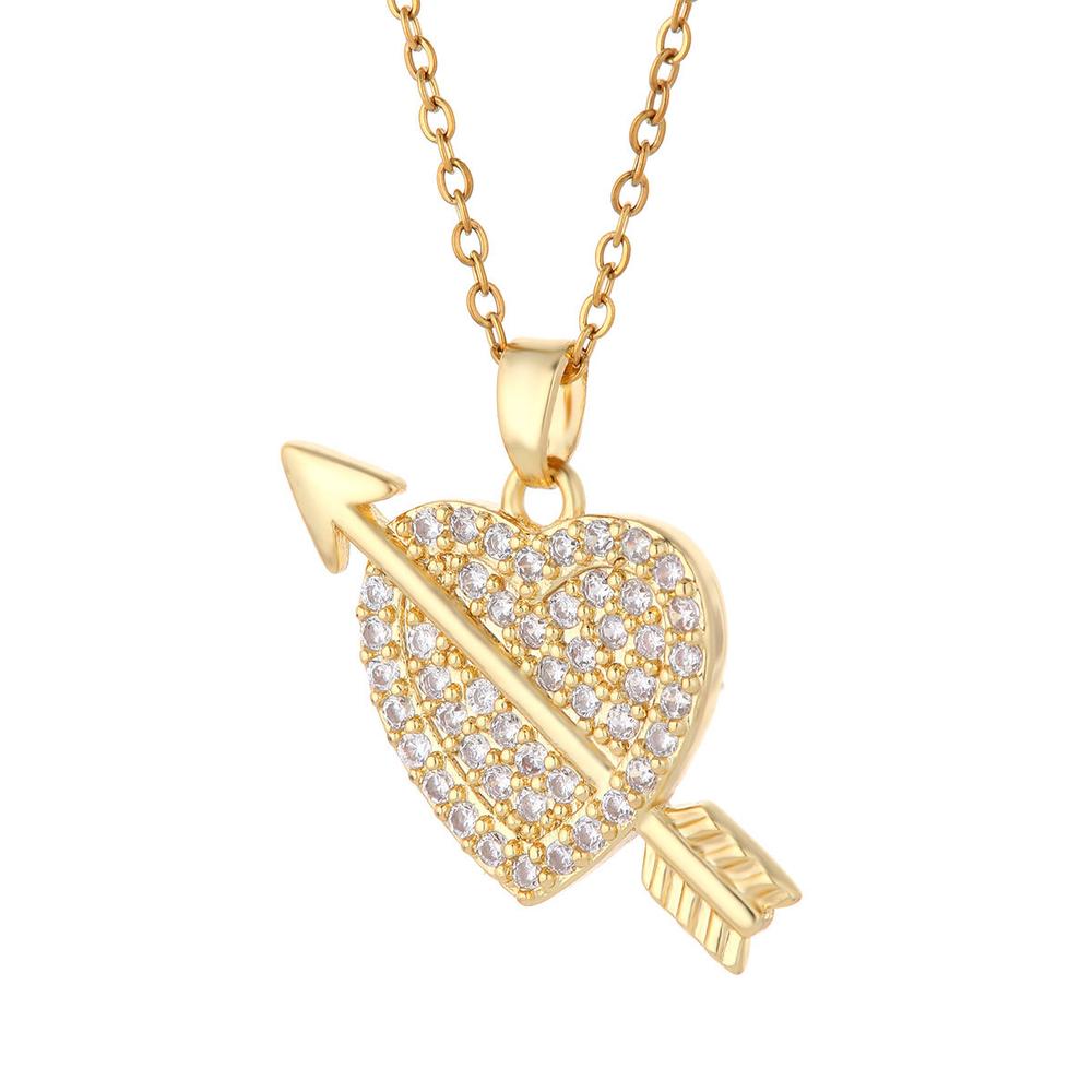 Cupid's Heart Necklace, A Pendant of Heart with One Wave, Girlfriend's Clampstone Chain, Birthday Gift, Girlfriend's Gift, Mother's Day Gift, Best Friend's Gift, Love Style