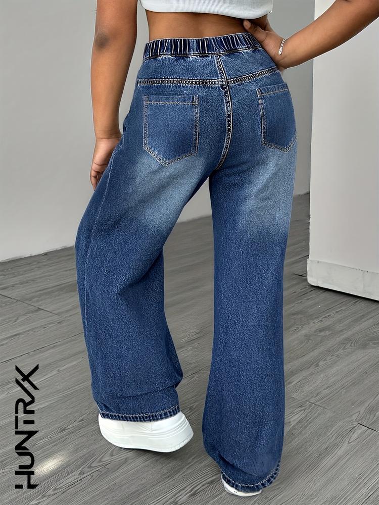 Girls' Graphic Print Jeans, Cartoon Print Pants, Trendy Casual Wear for Ages 8-12, Fitted Denim Jeans for Fall & Winter, Youth Fashion Clothing