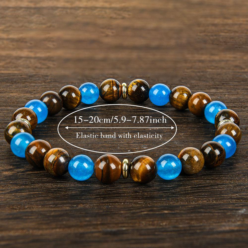 Vintage Boho Tiger Eye Stone Crystal Money Attraction Bracelet - Natural Beaded Wealth Symbol For Abundance & Prosperity, August Birthstone, Daily & Gift Occasions, Halloween Holiday - Fits All Seasons,, For Men and Women