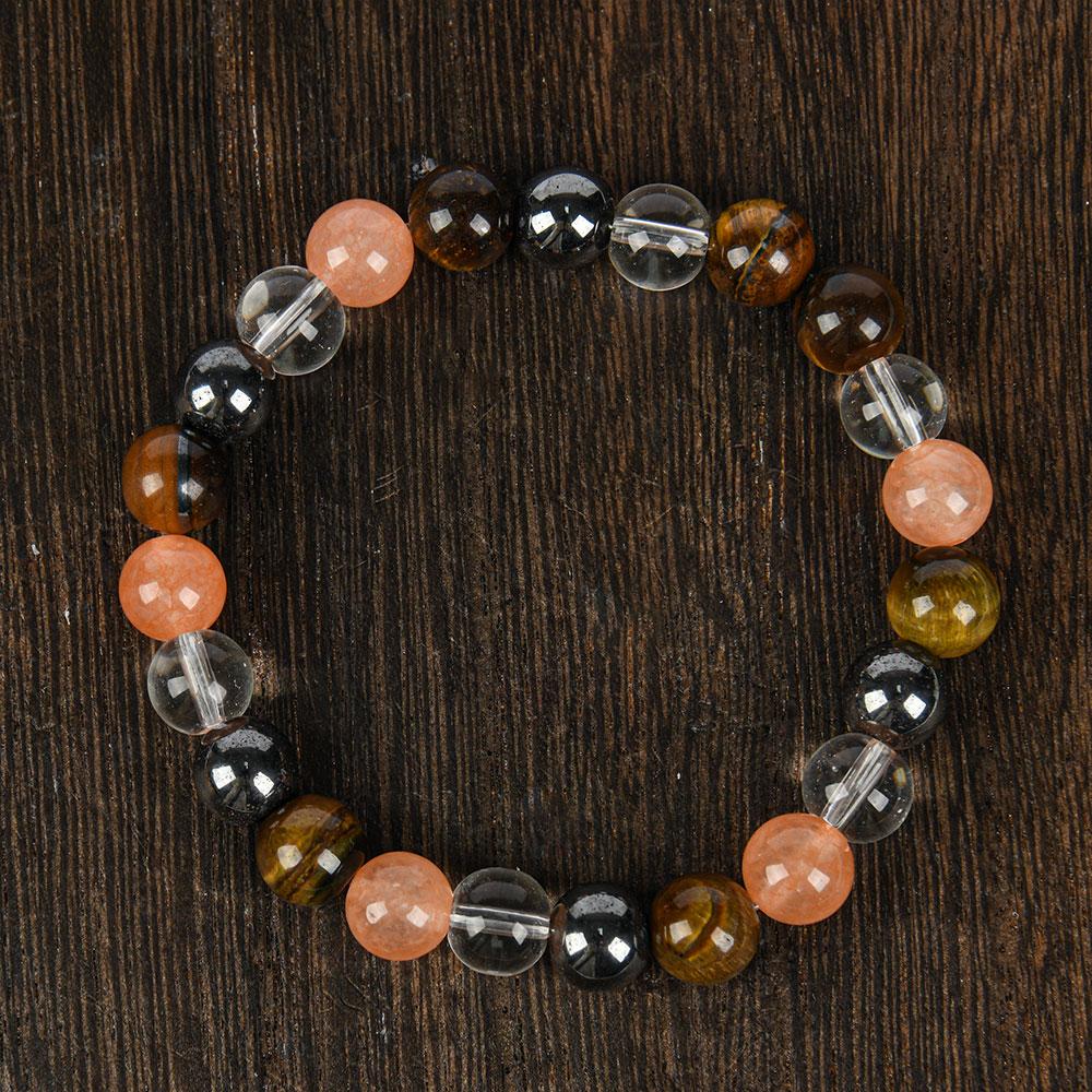 1PC Solar Plexus Chakra Healing Crystals Beads Band With Tiger Eye For Stress Relief Bracelet, Men And Women's Confidence And Self-Esteem Jewelry Gift - Homeopathic Solid Format