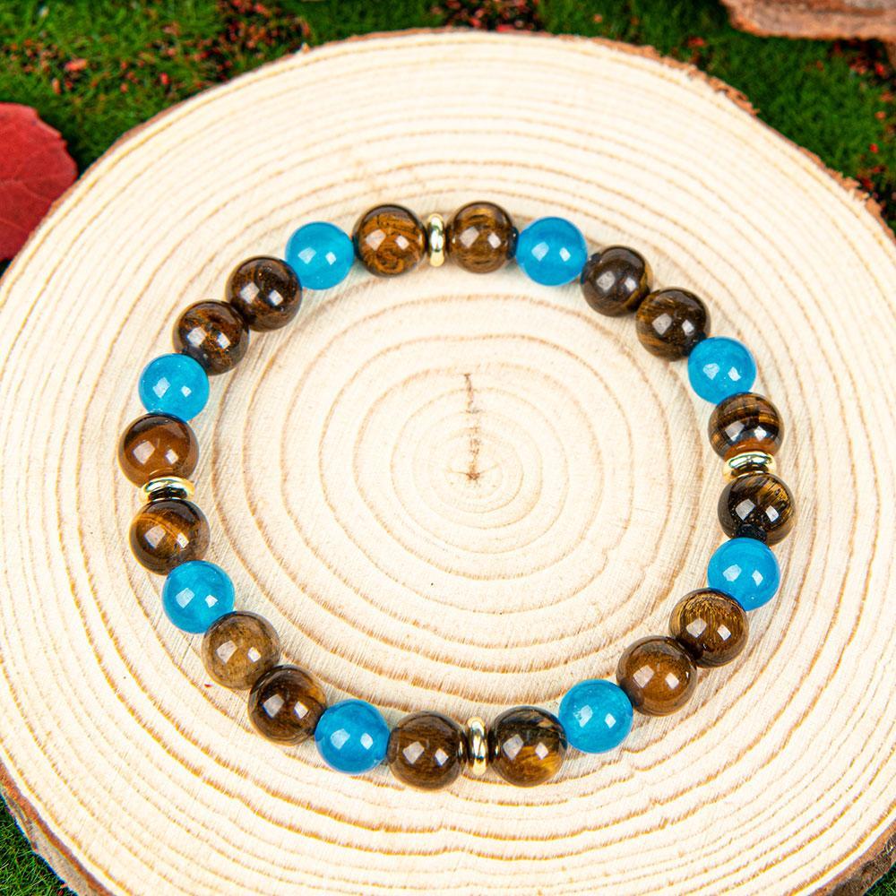 Vintage Boho Tiger Eye Stone Crystal Money Attraction Bracelet - Natural Beaded Wealth Symbol For Abundance & Prosperity, August Birthstone, Daily & Gift Occasions, Halloween Holiday - Fits All Seasons,, For Men and Women