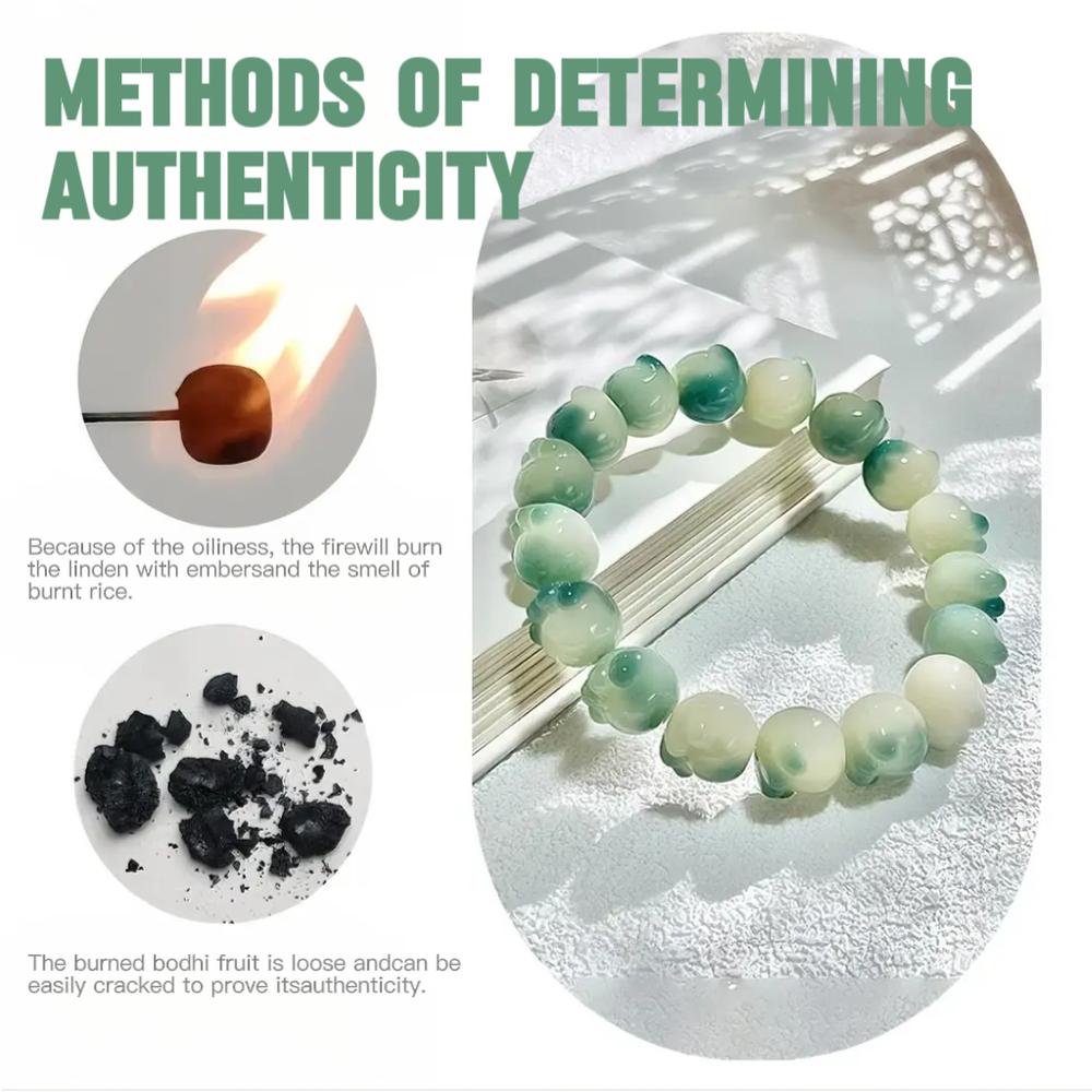 Green Cat’s Paw | Bodhi Beads Bracelet for Anxiety Relief  Natural Wood Meditation Beads for Stress Yoga Prayer Beads Spiritual Jewelry Gift for Women Insomnia Relief Handmade Buddhist Mala Beads Spiritual Gift