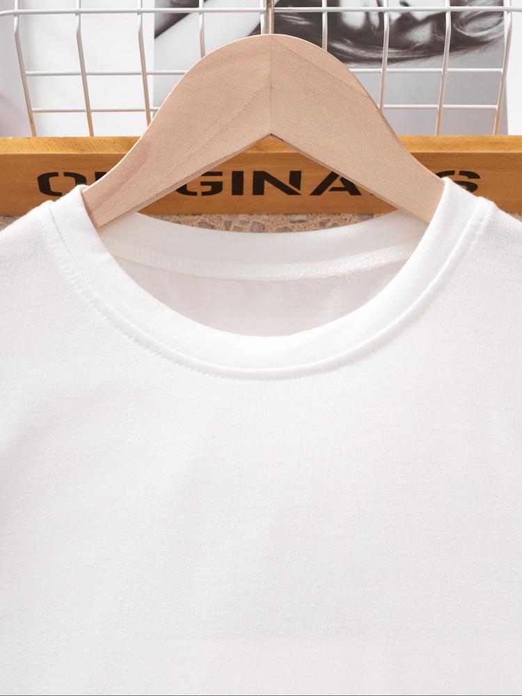 Girls' Kpop-Hunter Girl Print 2-Piece Set, Casual Sporty Short Sleeve Top and Bell Bottom Pants, Comfortable Elastic Waist, Spring Summer