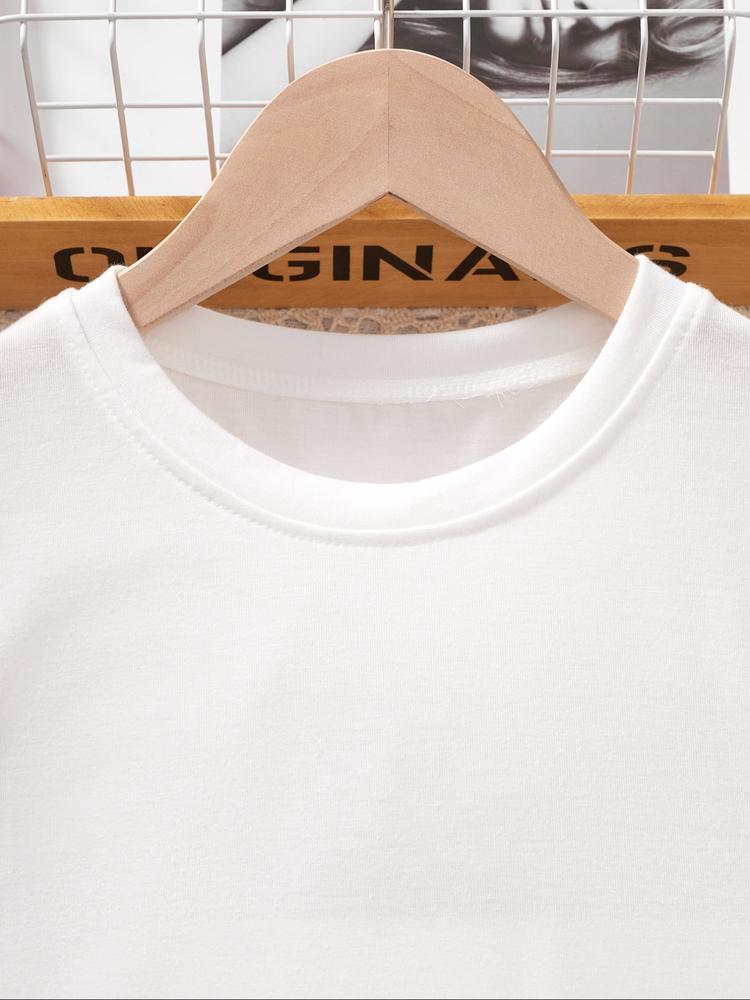 Girls' Kpop-Hunter Girl Print 2-Piece Set, Casual Sporty Short Sleeve Top and Bell Bottom Pants, Comfortable Elastic Waist, Spring Summer