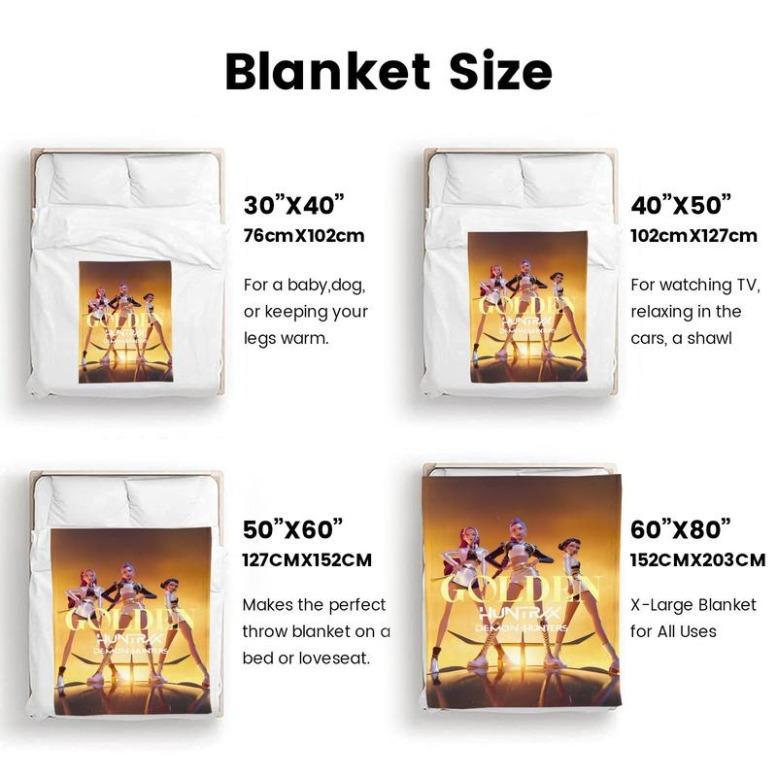 K-Pop Demon Hunter Poster Blanket, Soft Flannel Shawl, Design, Home Office Camping Sofa Bed Cover, Netflix Fan Gift, Gift For Kids, Gift For Men & Women