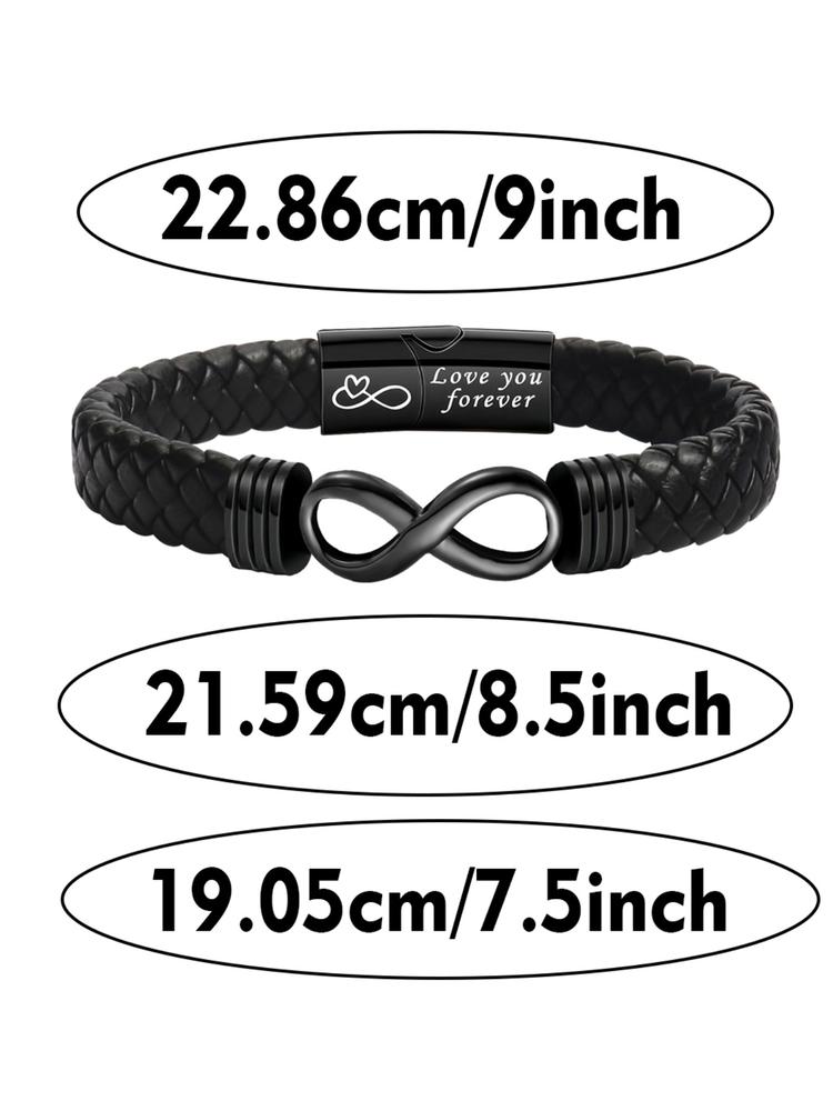 Christmas & Birthday Gift for Son, Meaningful Leather Bracelet for Son from Mom, Stocking Stuff for Son, Casual All-Season Wear, Durable & Stylish Accessory