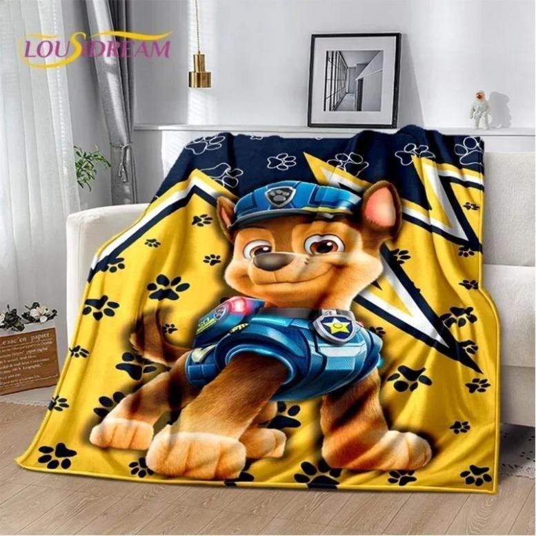 3D P-Patrol Cute Cartoon Dog HD Blanket,Soft Throw Blanket For Home Bedroom Bed Sofa Picnic Travel Cover Blanket Kids Gift CoverGift For Men & Women, Gift For Kids, Christmas Gift, Halloween Gift