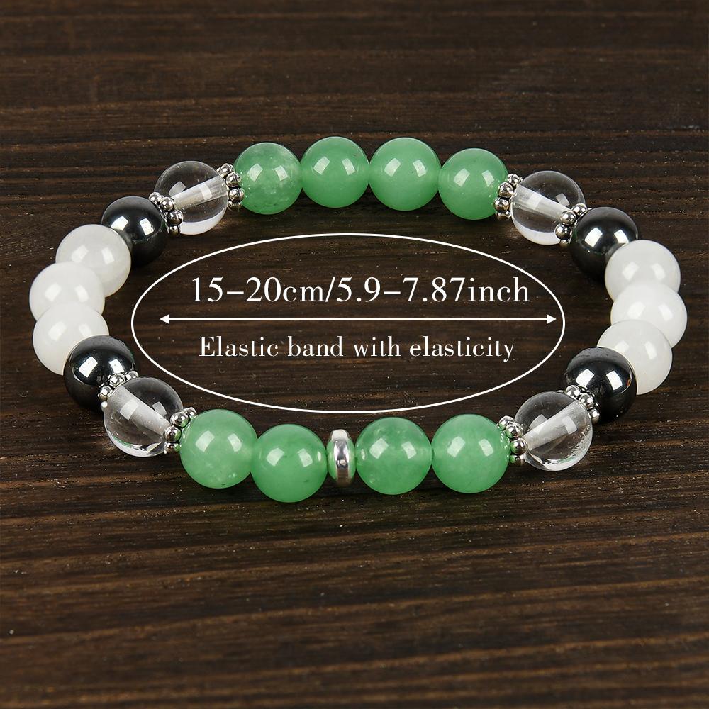 Crystal bracelet, Handmade Crystal Beads, Solid Color, Inspired Women'S And Men'S Jewelry Gift Stone Bracelet for Women, Brings Serenity & Luck - Sparkling Faux Crystal Jewelry, Infused with Prosperity Energy, Protection, Vitality