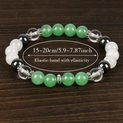 Crystal bracelet, Handmade Crystal Beads, Solid Color, Inspired Women'S And Men'S Jewelry Gift Stone Bracelet for Women, Brings Serenity & Luck - Sparkling Faux Crystal Jewelry, Infused with Prosperity Energy, Protection, Vitality