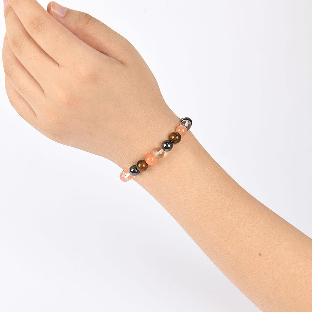 1PC Solar Plexus Chakra Healing Crystals Beads Band With Tiger Eye For Stress Relief Bracelet, Men And Women's Confidence And Self-Esteem Jewelry Gift - Homeopathic Solid Format