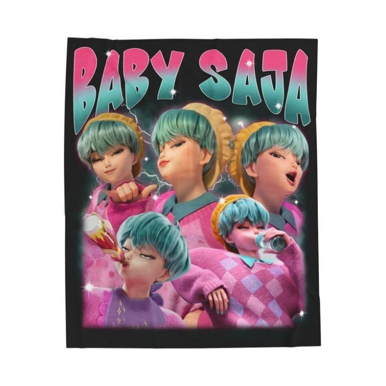 K-Pop Demon Hunters Saja Boys Baby Velveteen Plush Blanket - Soft And Cozy Throw For K-Pop Fans, Gift For Anime Fans, Teen Decor, Korean Pop,Zoey Rumi Mira, Gift For Men & Women & Kids, K-Pop Demon Hunters Blankets