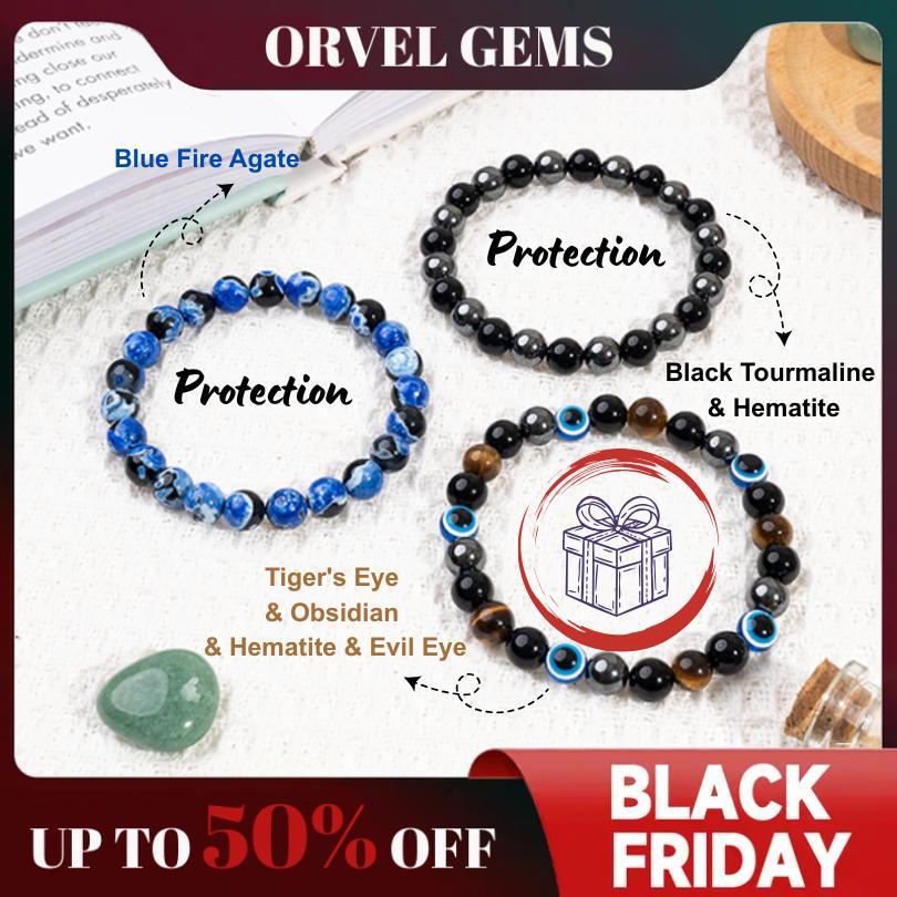 BF SALE: [1/$9.99, 3/$19.99] Protection & Memory Healing Bracelet – Black Tourmaline & Hematite 8mm Gemstone Beads | Unisex Crystal Jewelry for Men & Women | Daily Wear Grounding, Energy Shield & Halloween Protector Gift #TikTokShopBlackFriday