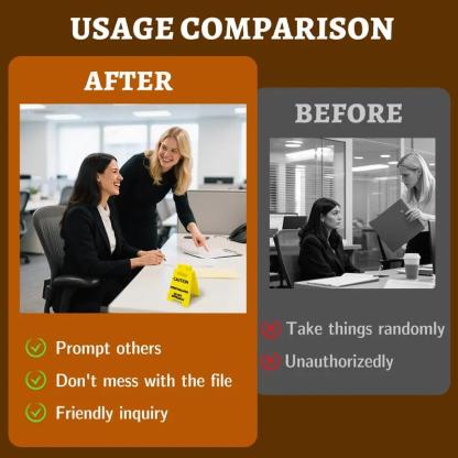 Caution Overstimulated Desk Sign - Yellow Sign with Black Text,  Humor Gag Gift for Coworkers, Boss & Employees, Mini Novelty Funny Desk Decor