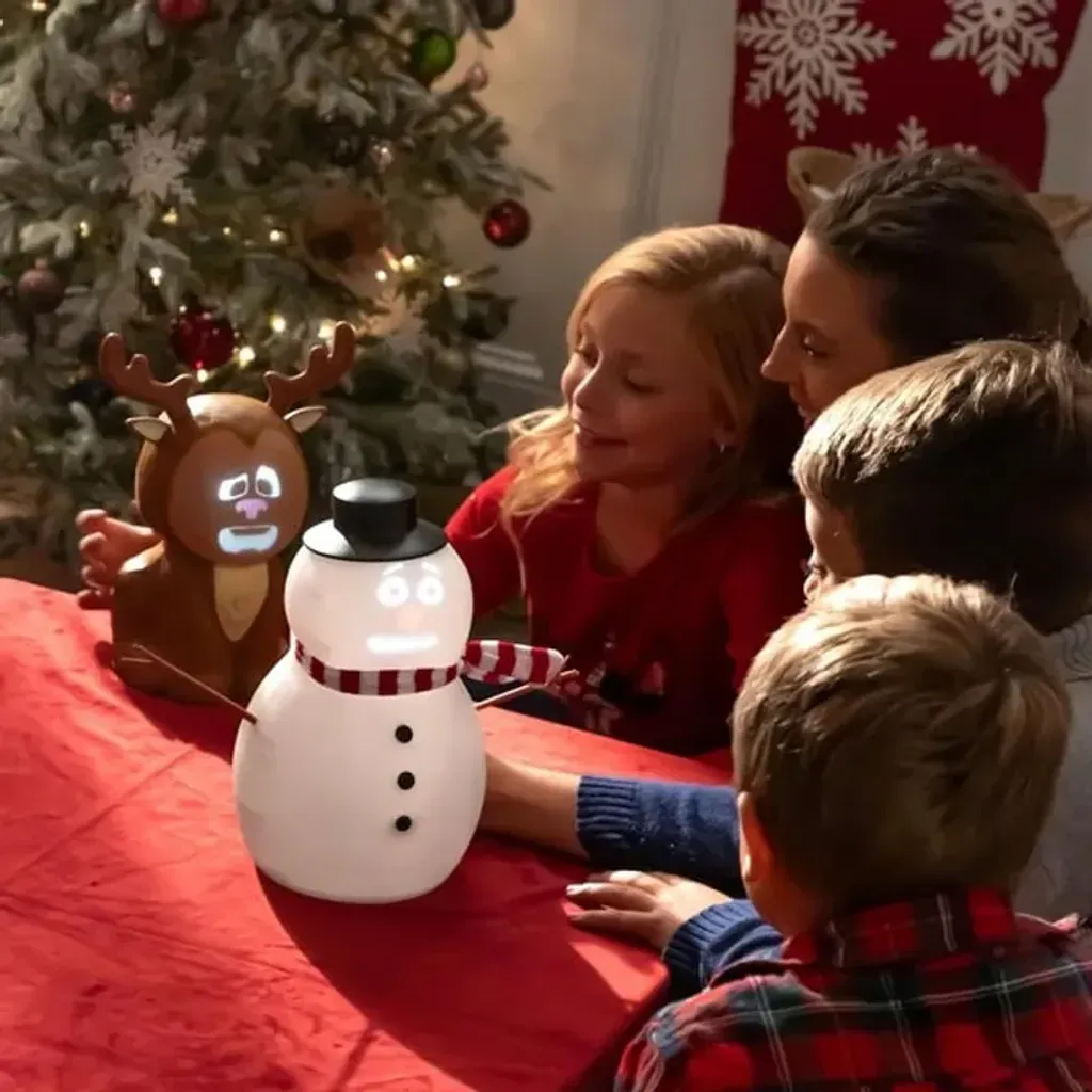 🎅Christmas Sale 49% Off ⛄️Talking Animated Blink Snowman with Built in Projector & Speaker Plug'n Play🎄