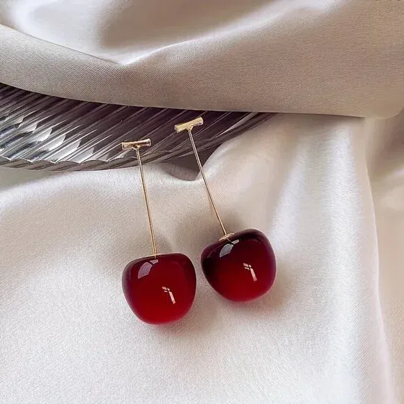 Best Seller 🔥NEW Long Cherry Drop Earrings