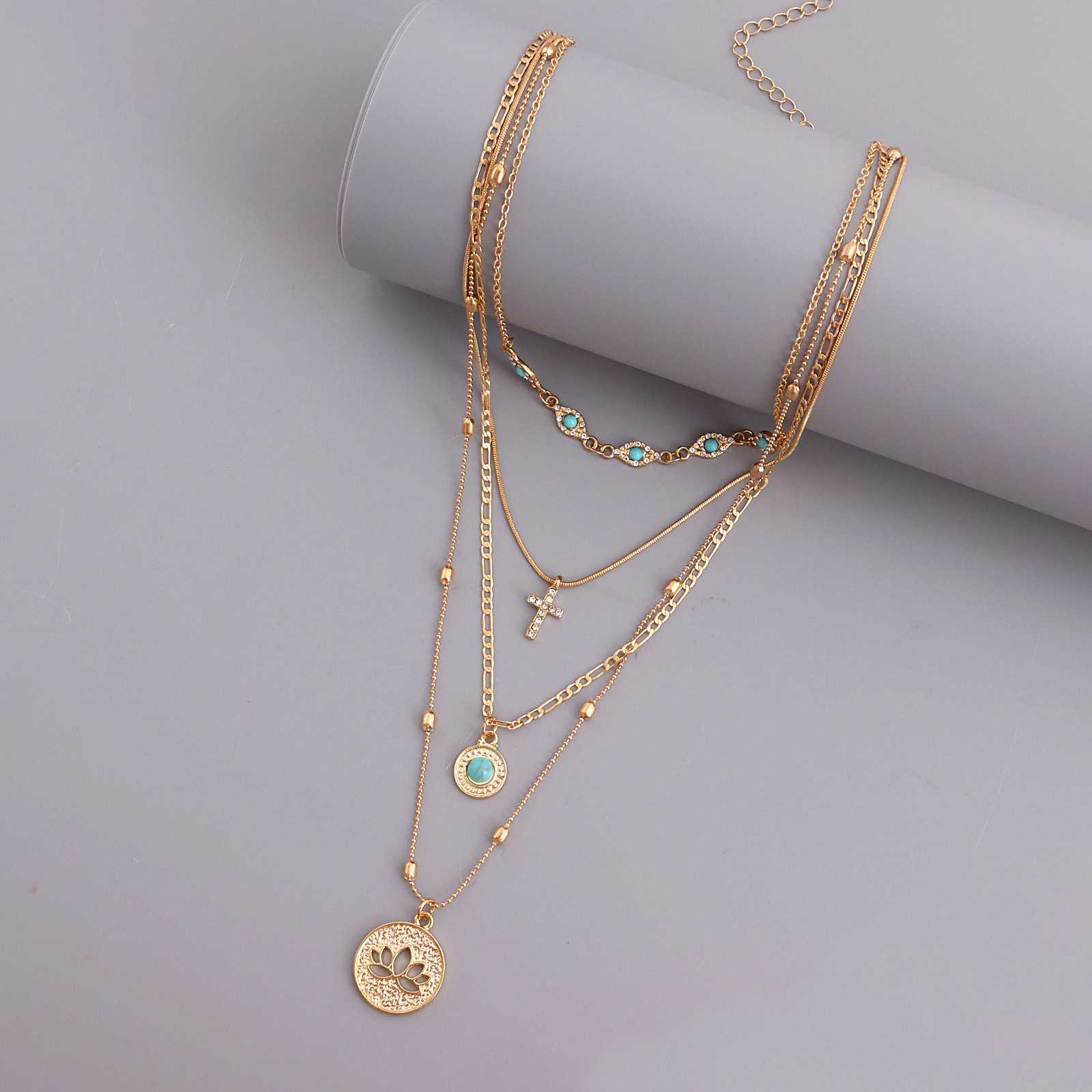 Boho - Chic Layered Gold Necklaces