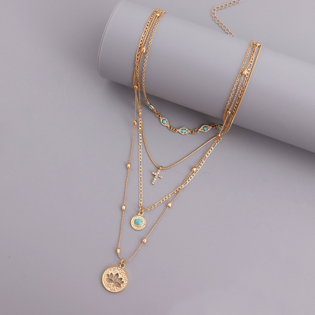 Boho - Chic Layered Gold Necklaces