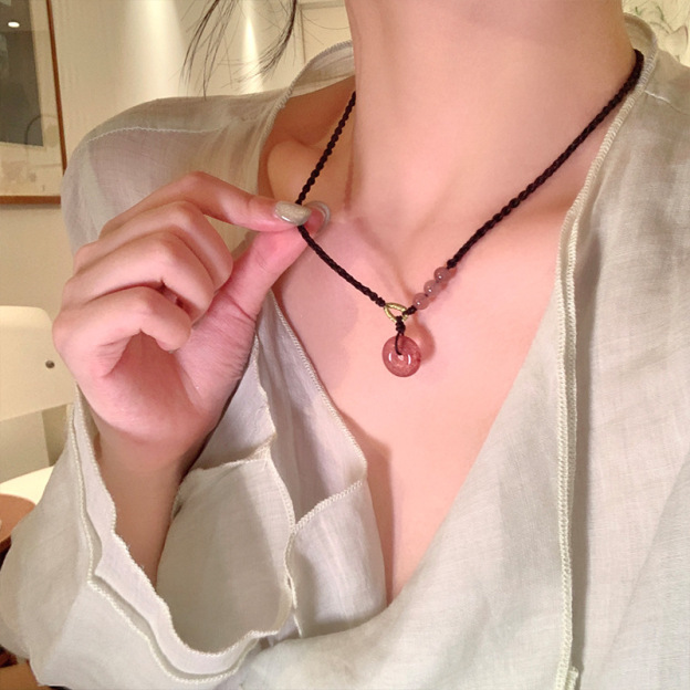 Black Cord as Paper, Gemstones as Ink—An Eastern Poem for the Neck