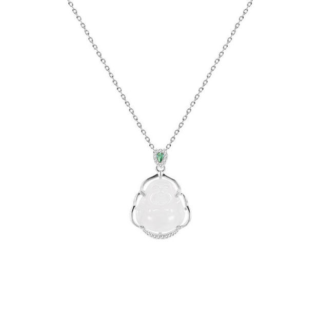 Serene Buddha - Inspired Jade Necklace