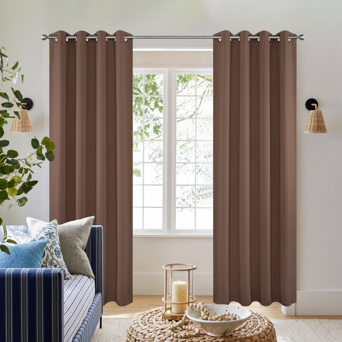 Joydeco Blackout Curtains Thermal Insulated Long Curtains& Drapes 2 Panels Set Various sizes and colors, suitable for living room and bedroom windows (Copy)