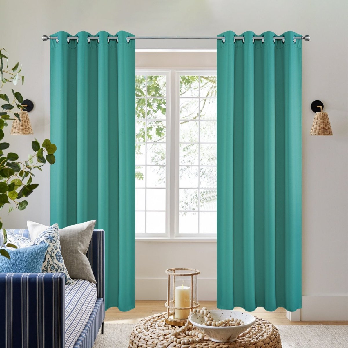 Joydeco Blackout Curtains Thermal Insulated Long Curtains& Drapes 2 Panels Set Various sizes and colors, suitable for living room and bedroom windows (Copy)