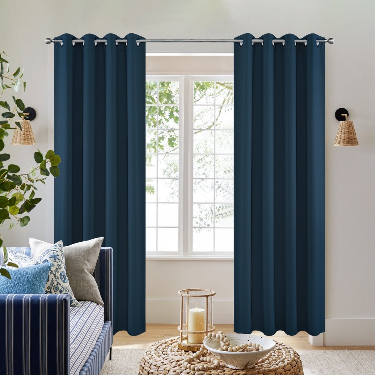 Joydeco Blackout Curtains Thermal Insulated Long Curtains& Drapes 2 Panels Set Various sizes and colors, suitable for living room and bedroom windows (Copy)
