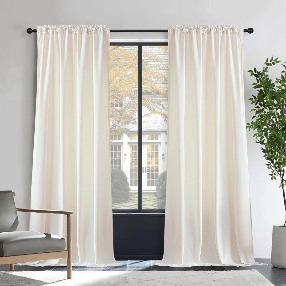 Joydeco Luxury Velvet Blackout Curtains - Thermal Insulated & Rod Pocket
