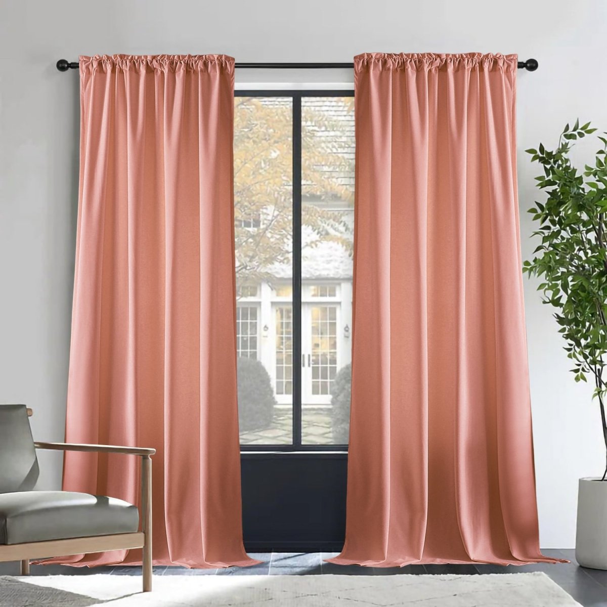 Joydeco Luxury Velvet Blackout Curtains - Thermal Insulated & Rod Pocket
