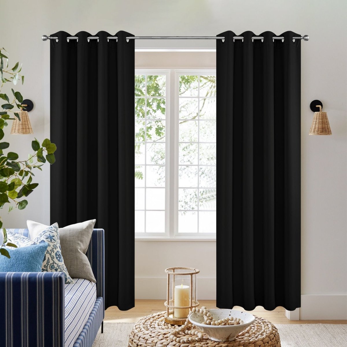 Joydeco Blackout Curtains Thermal Insulated Long Curtains& Drapes 2 Panels Set Various sizes and colors, suitable for living room and bedroom windows (Copy)