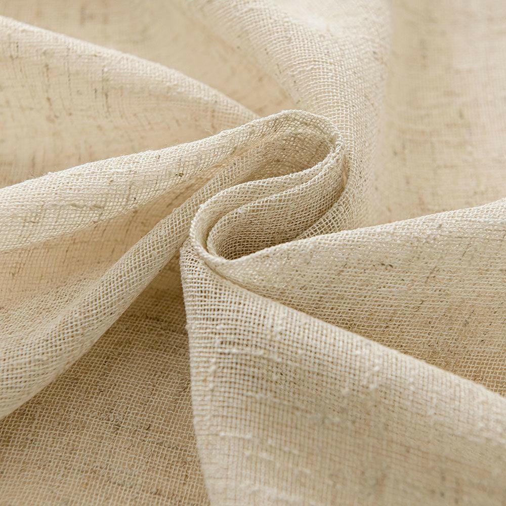 Natural sheer linen curtains for soft light privacy and tailored home style