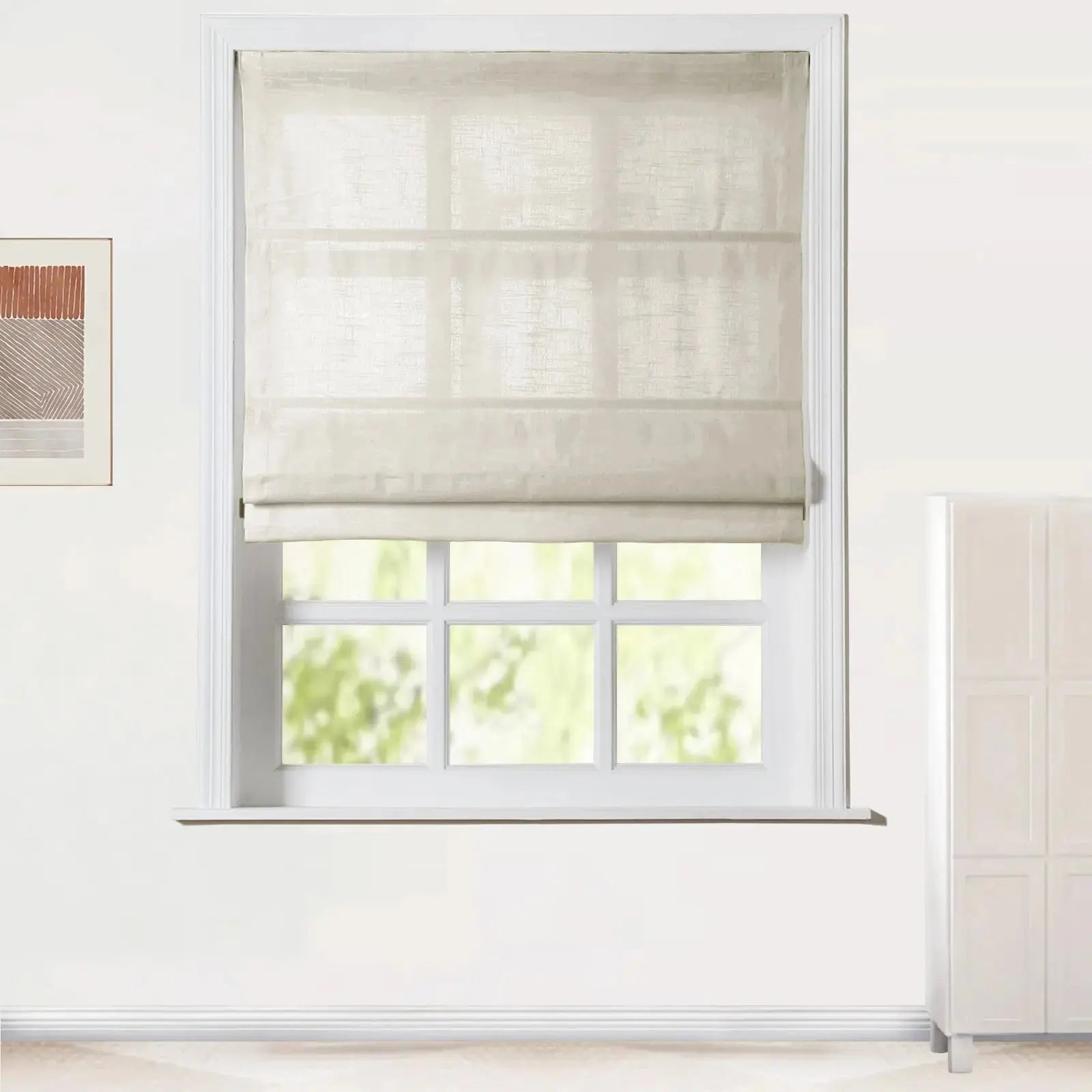 Jawara Roman Shade Cordless-Wooden Headrail TWOPAGES