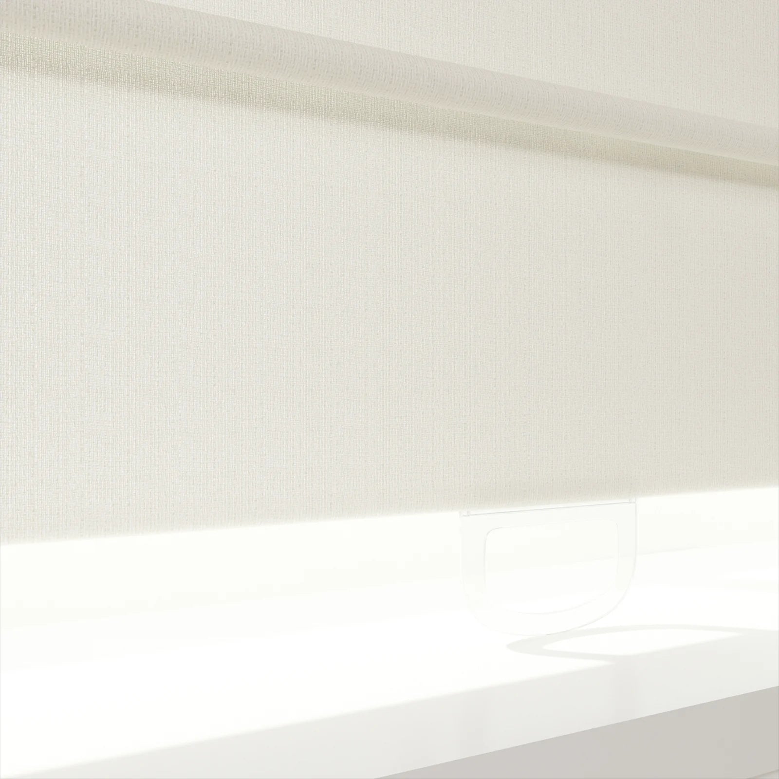 Ron Linen Cotton Herringbone Front Slat Roman Shade Cordless