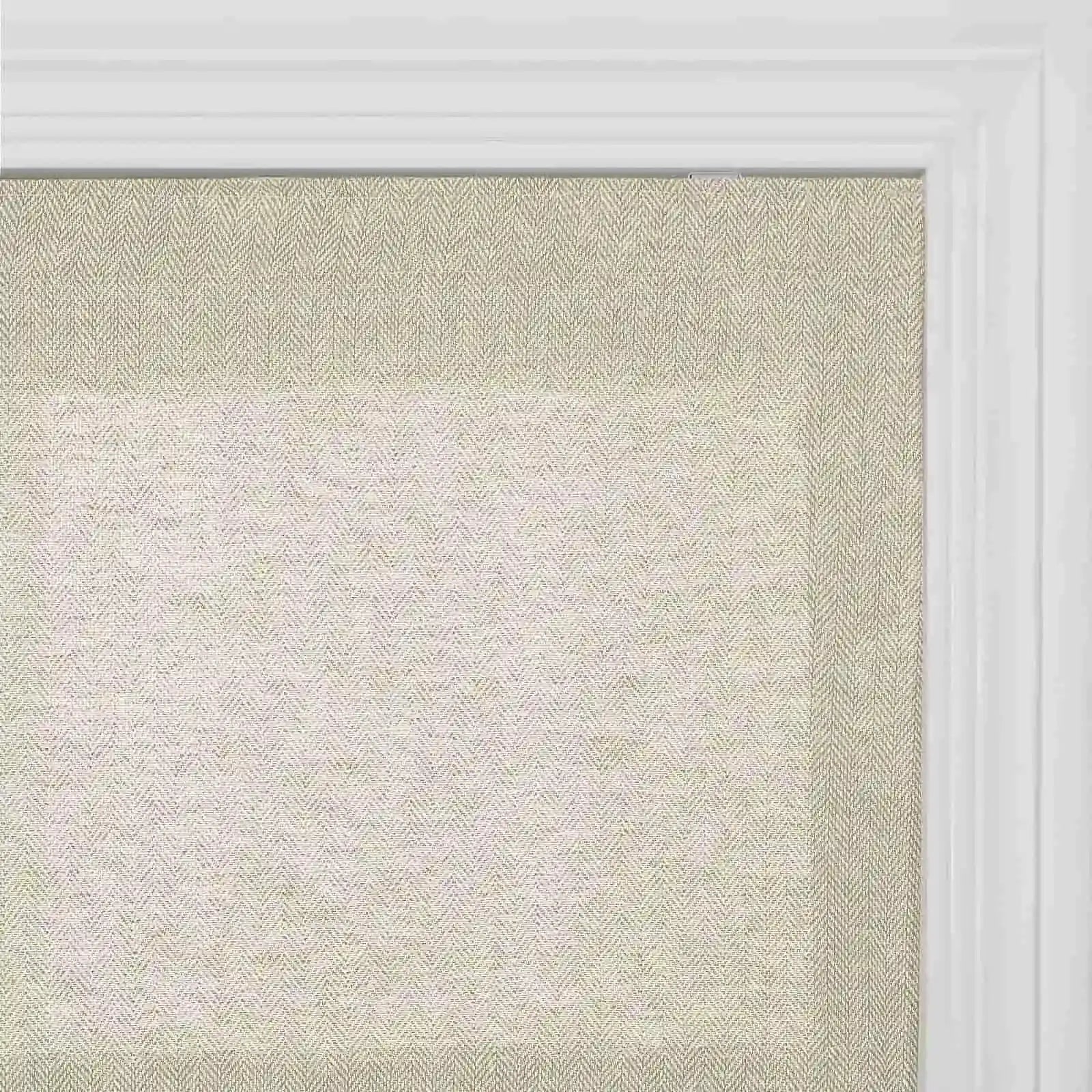 Ron Linen Cotton Herringbone Roman Shade Cordless -TWOPAGES