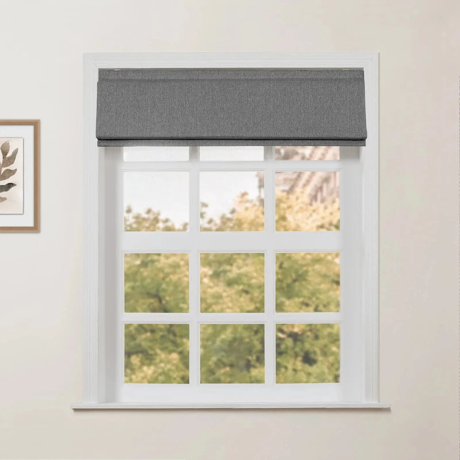 Ron Linen Cotton Herringbone Roman Shade Cordless -TWOPAGES